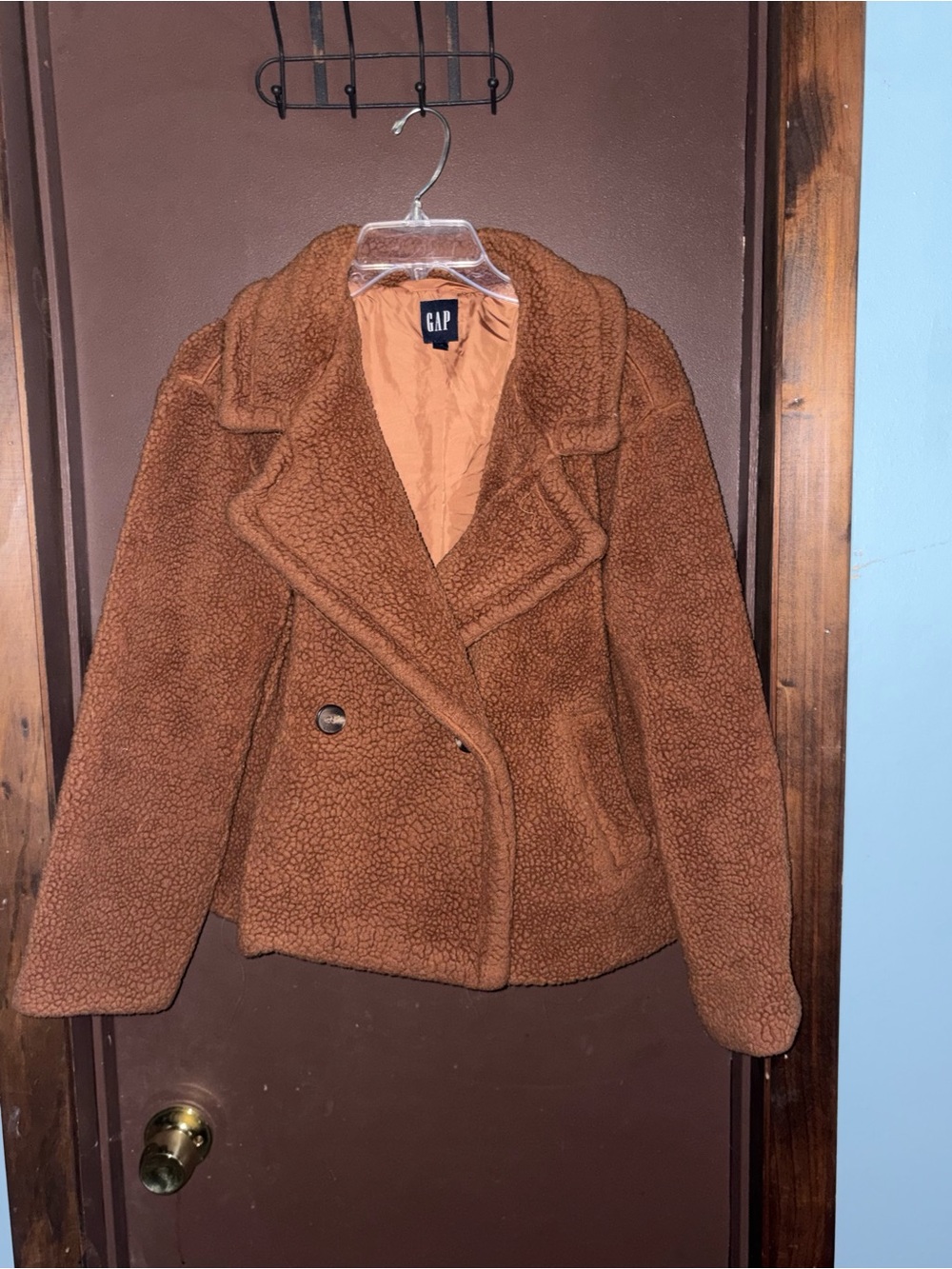 GAP Women's Chestnut Brown Teddy Jacket
